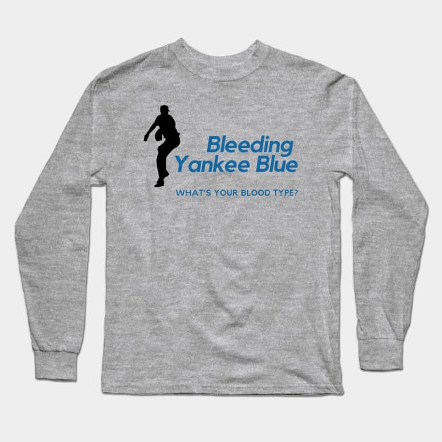 BYB Silhouette Design on Gray Long Sleeve T-Shirt by Bleeding Yankee Blue